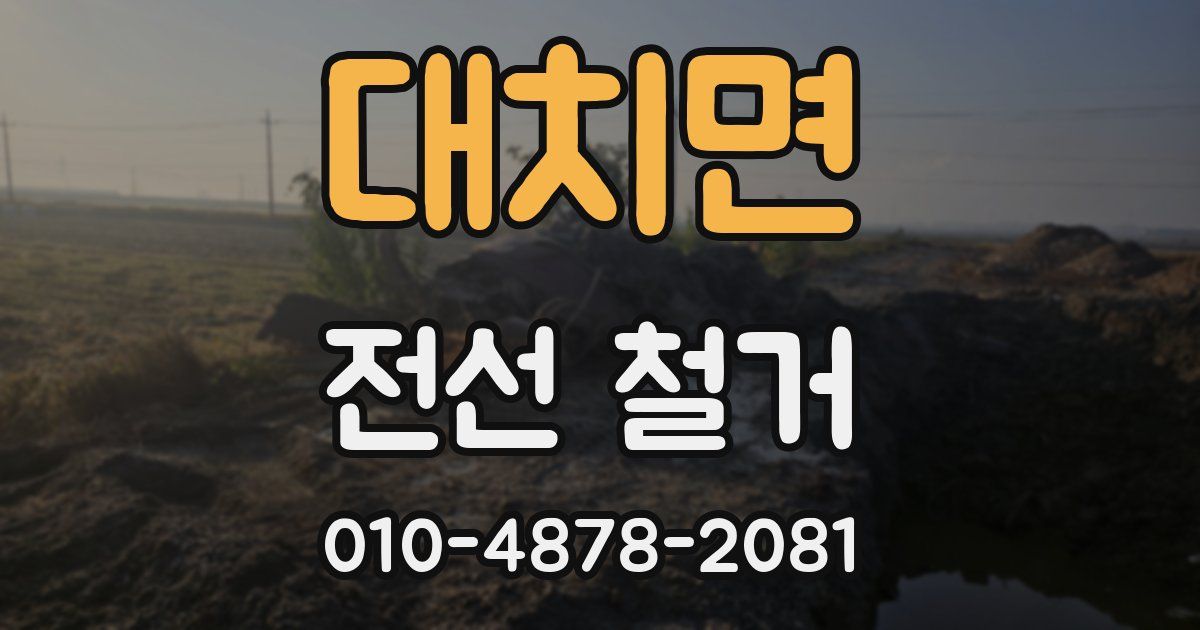 대치면 전선 철거