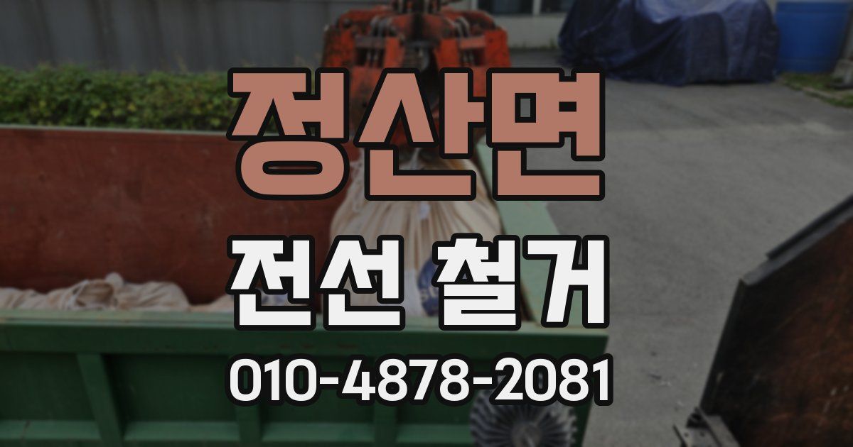 정산면 전선 철거
