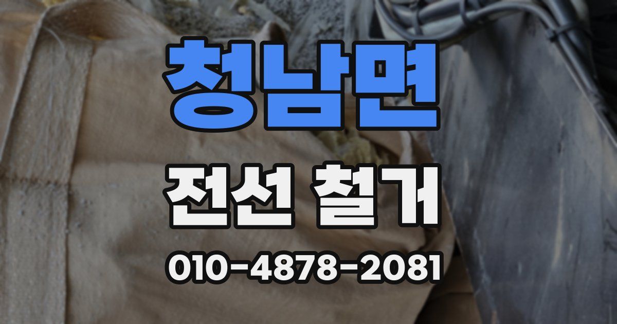 청남면 전선 철거
