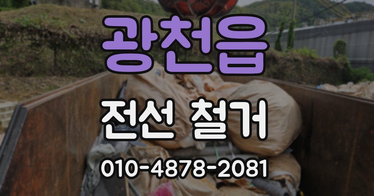 광천읍 전선 철거