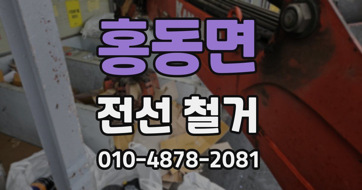 홍동면 전선 철거