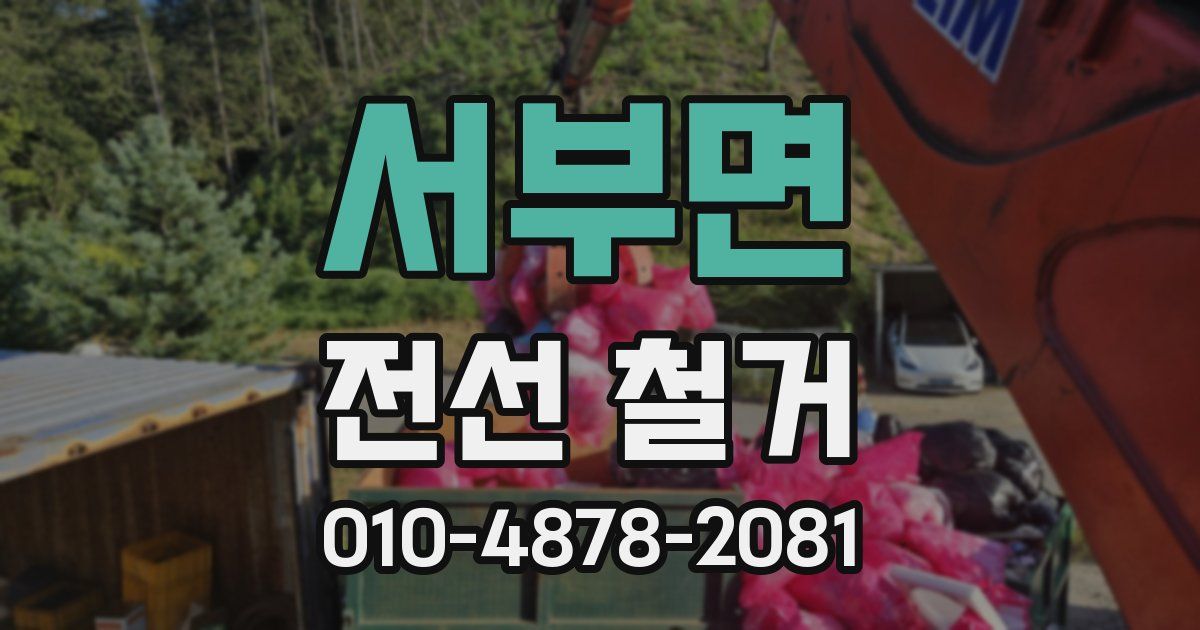 서부면 전선 철거