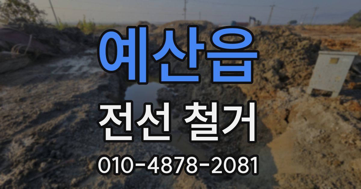 예산읍 전선 철거