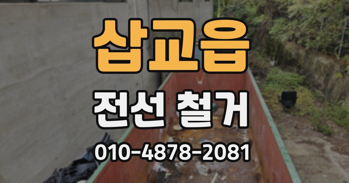 삽교읍 전선 철거