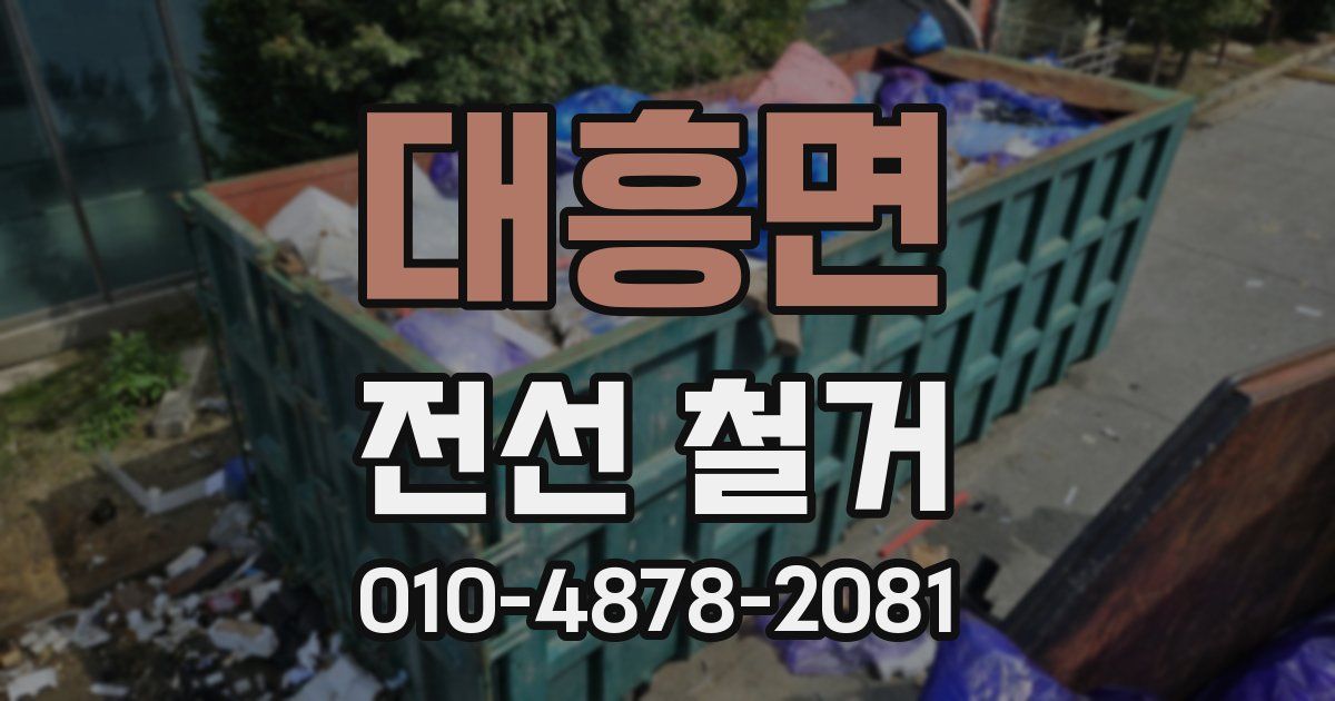 대흥면 전선 철거