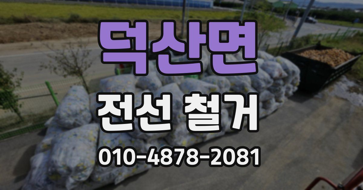 덕산면 전선 철거
