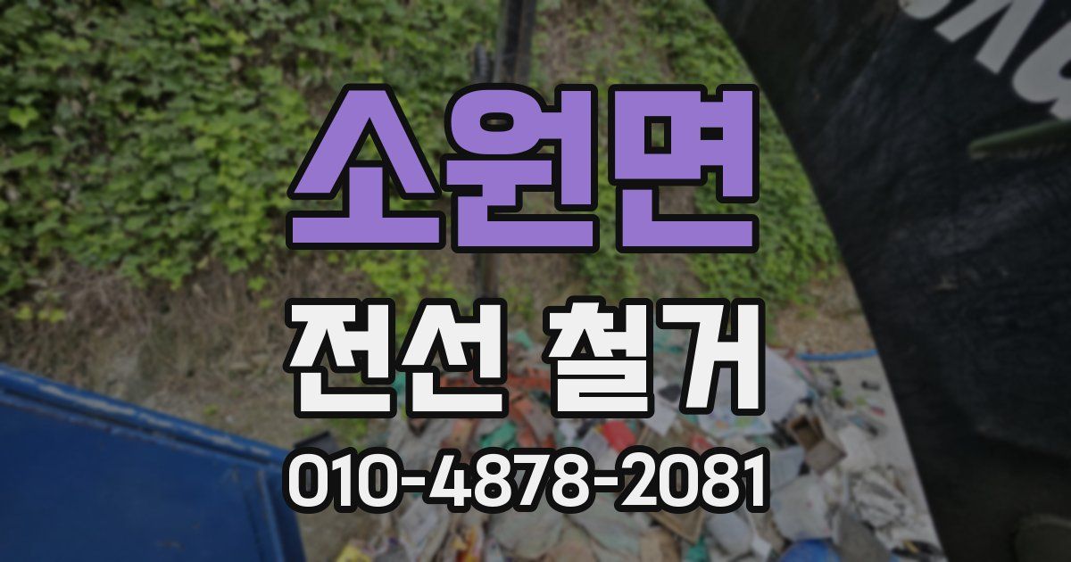 소원면 전선 철거