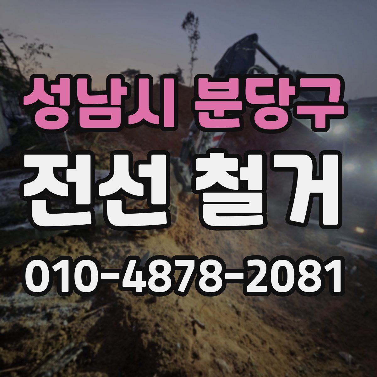 성남시 분당구 전선 철거