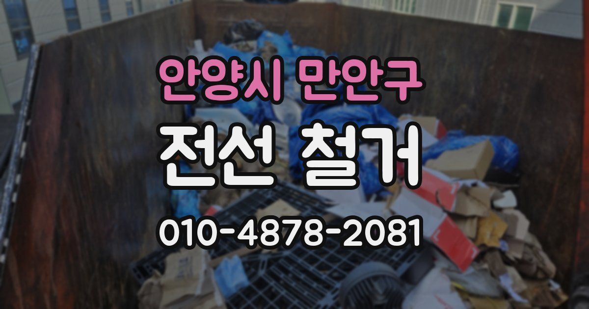안양시 만안구 전선 철거