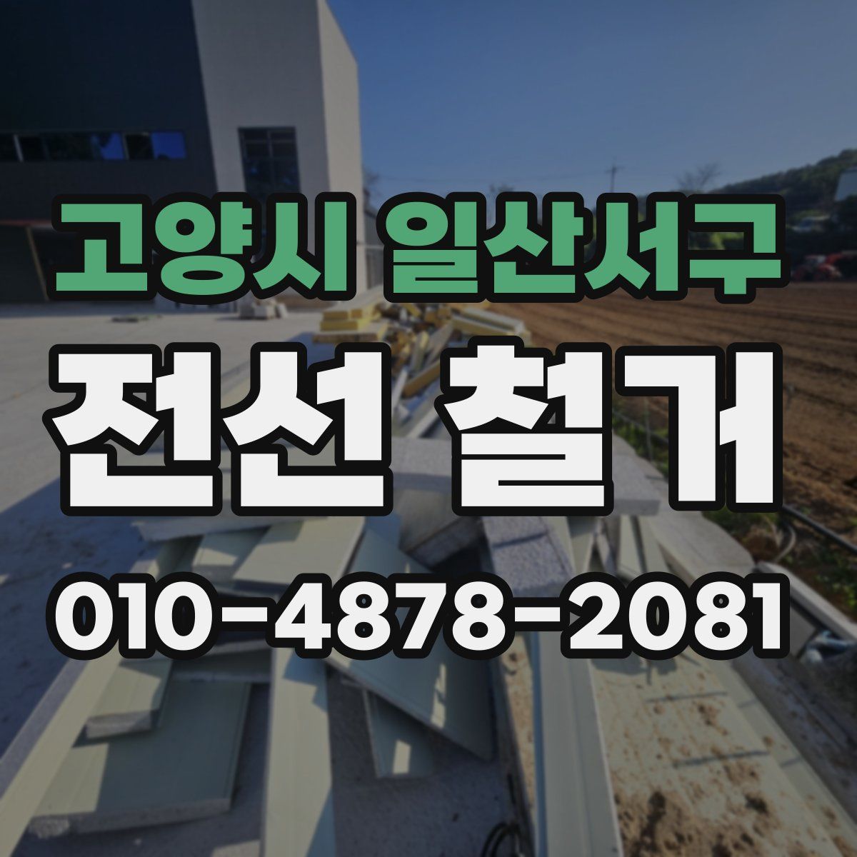고양시 일산서구 전선 철거