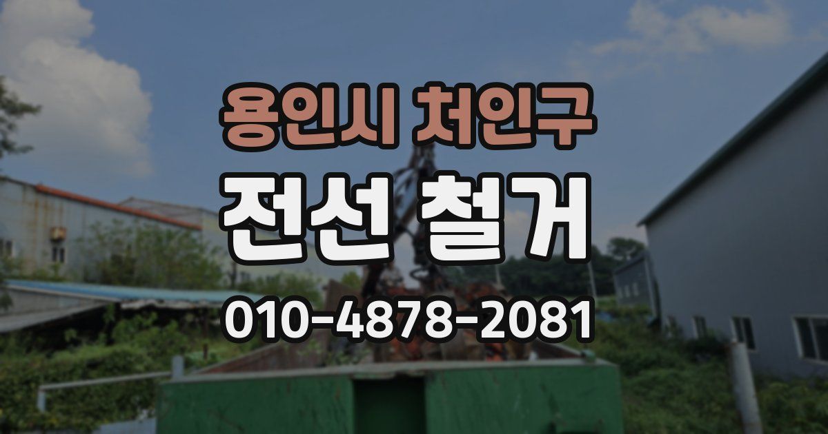 용인시 처인구 전선 철거