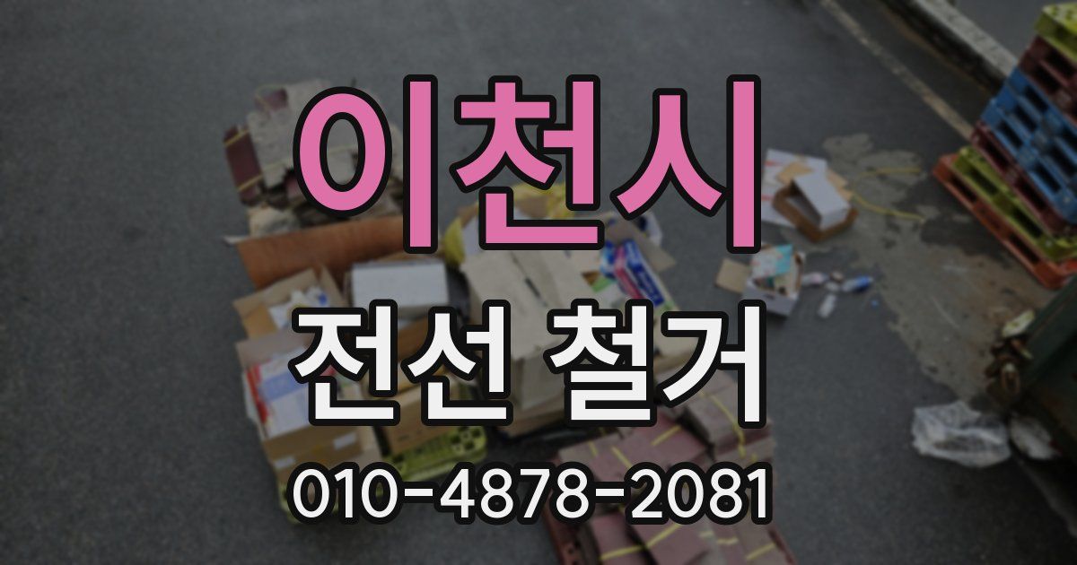 이천시 전선 철거