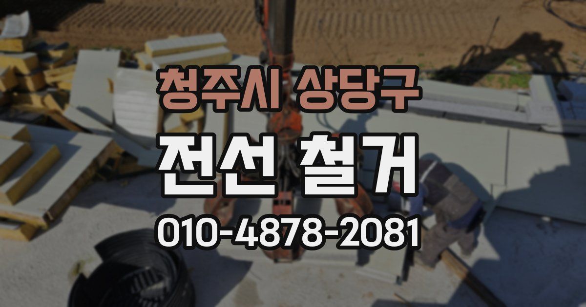 청주시 상당구 전선 철거