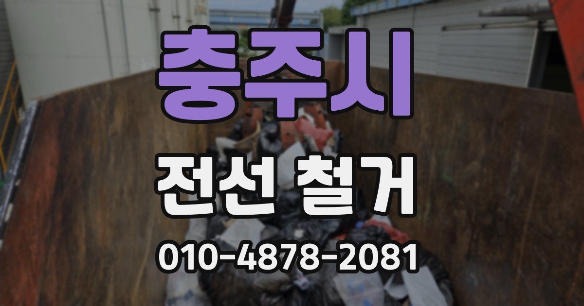 충주시 전선 철거