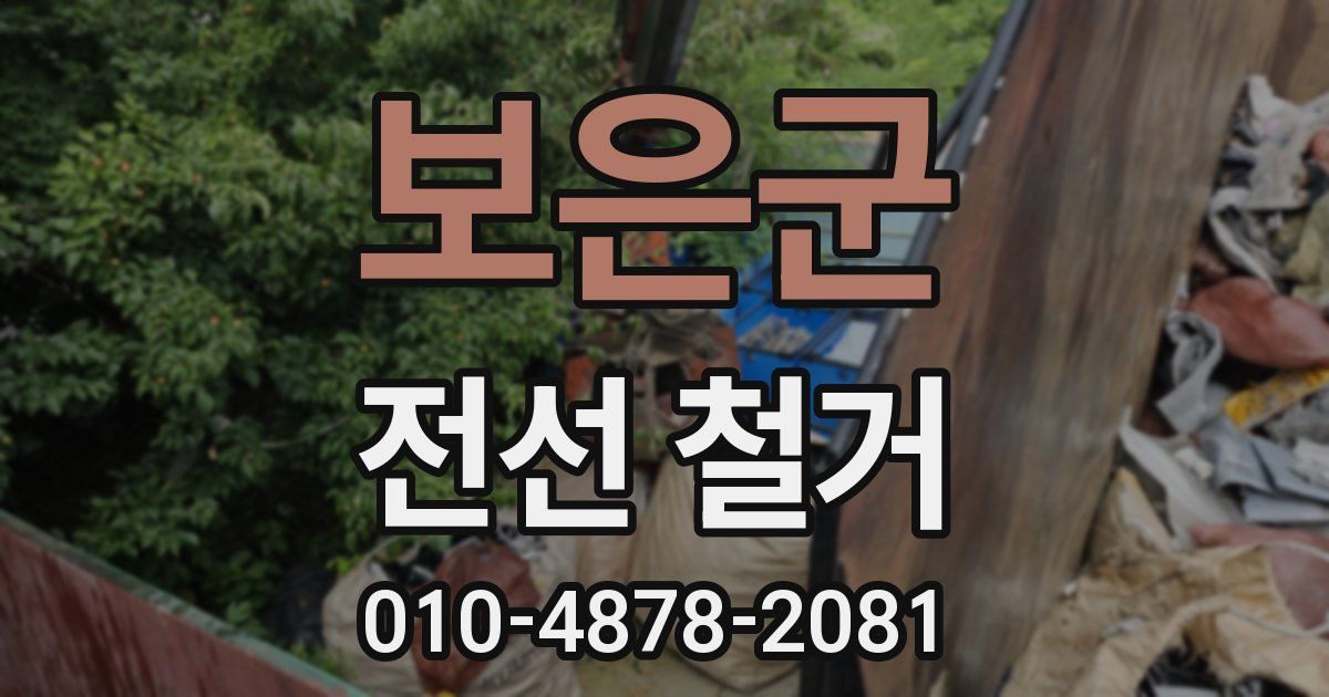 보은군 전선 철거