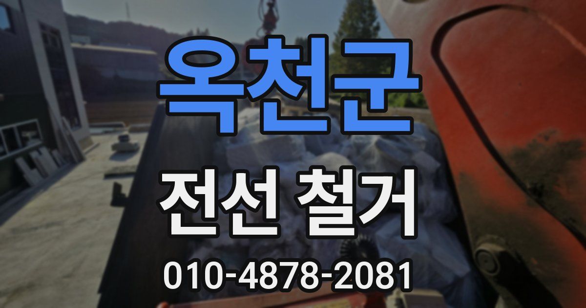 옥천군 전선 철거
