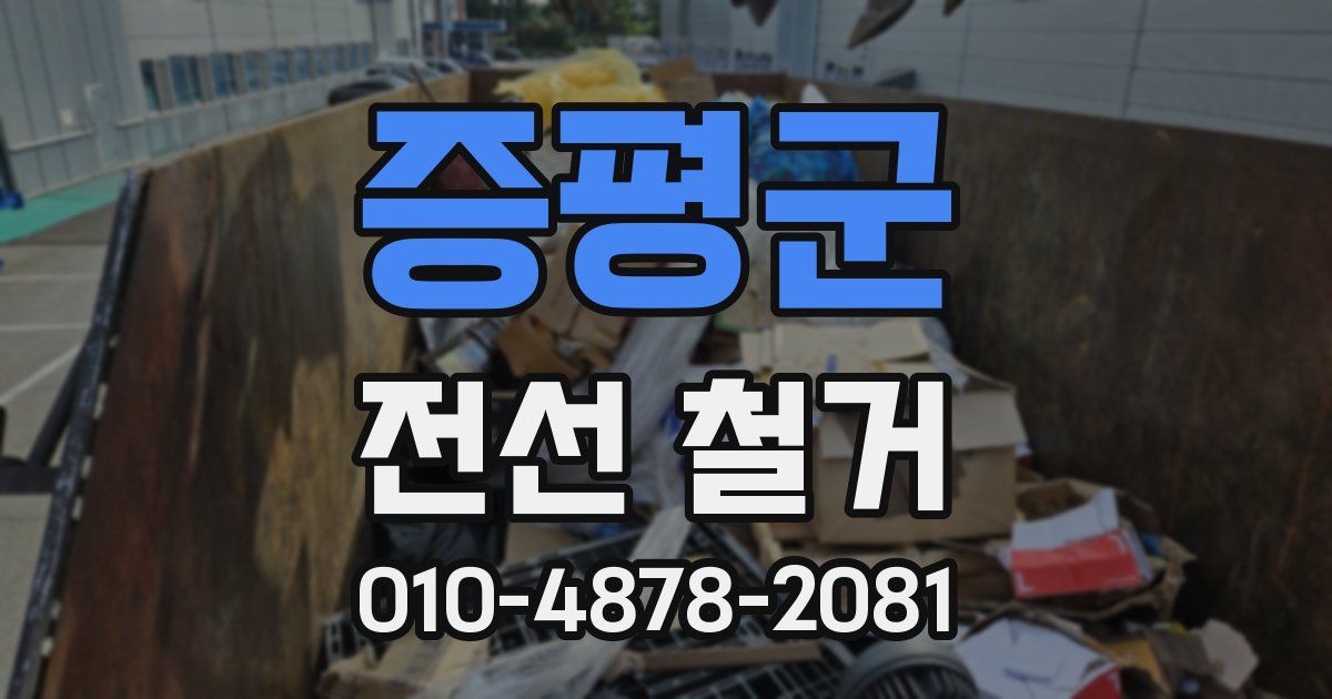 증평군 전선 철거