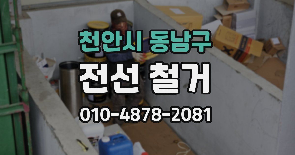 천안시 동남구 전선 철거
