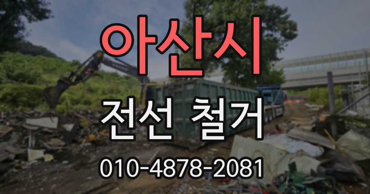 아산시 전선 철거