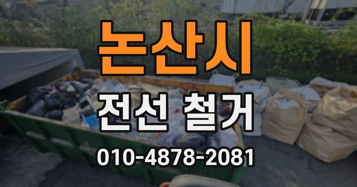 논산시 전선 철거
