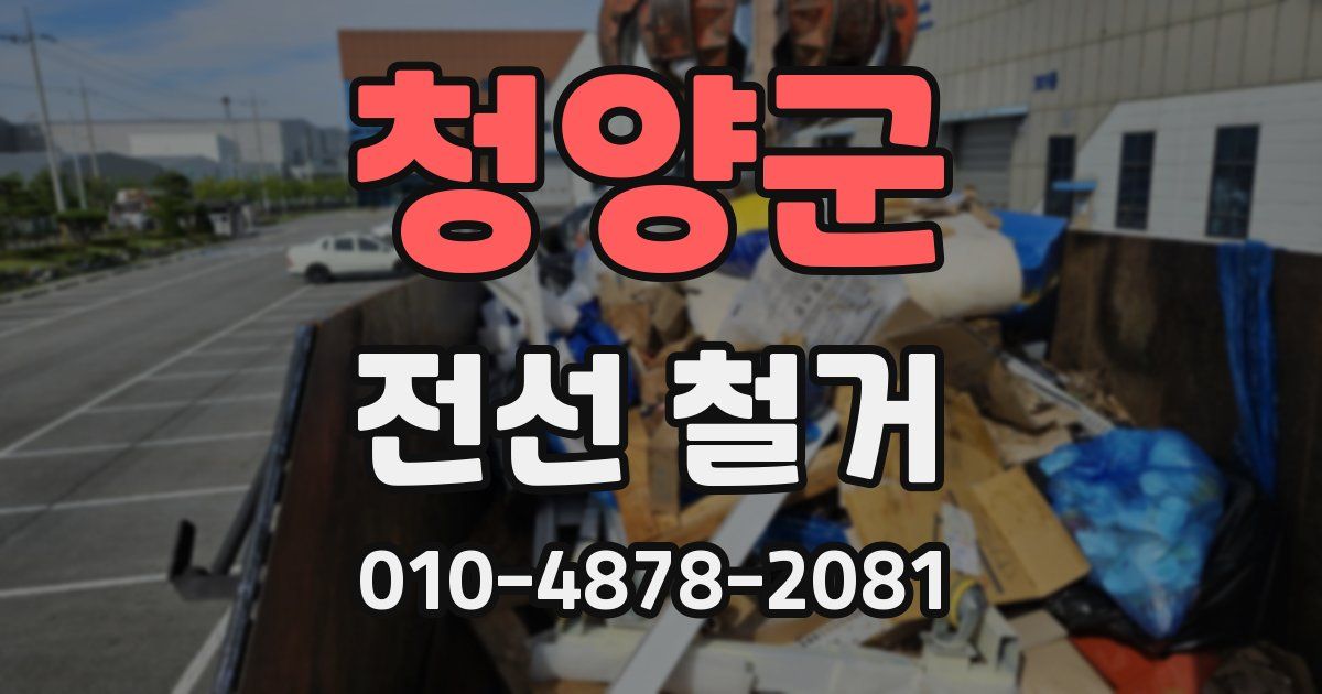 청양군 전선 철거