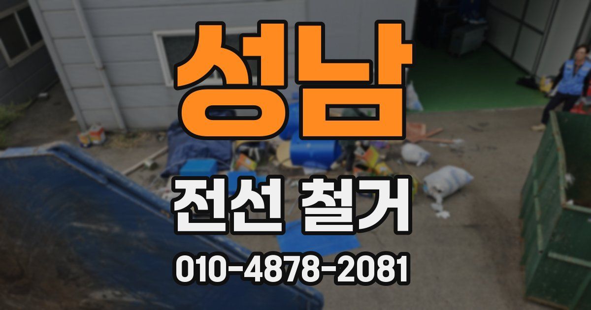 성남 전선 철거