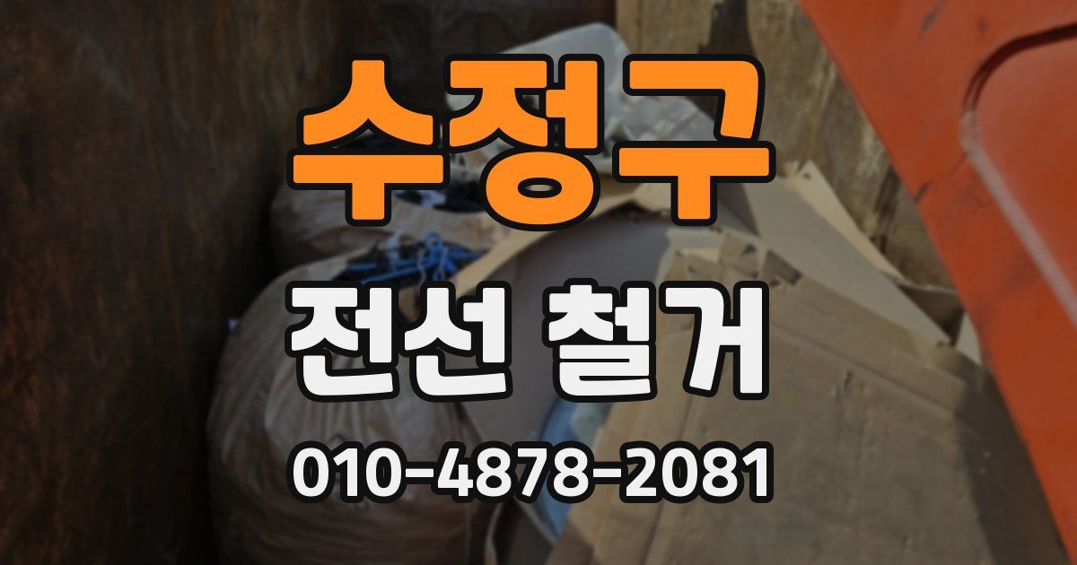 수정구 전선 철거