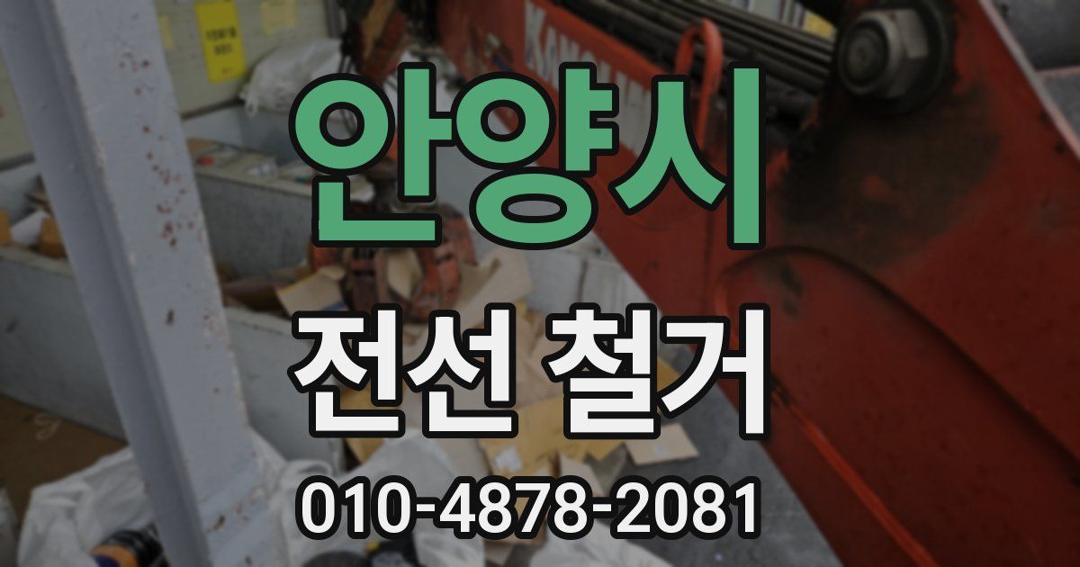 안양시 전선 철거