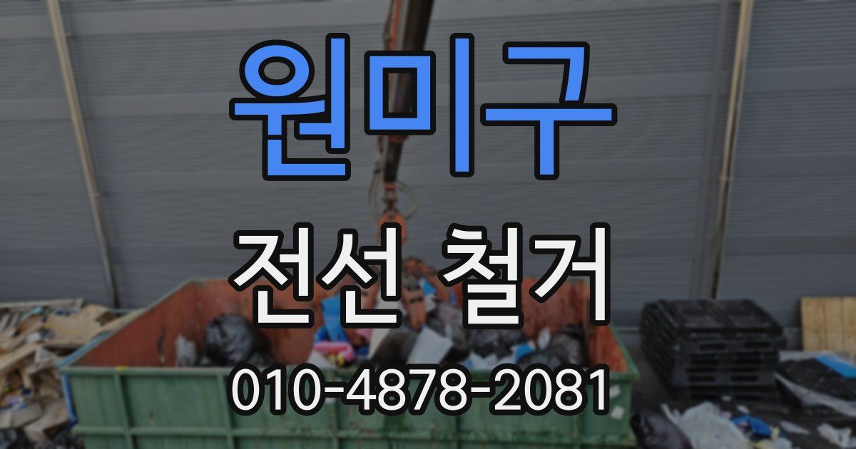 원미구 전선 철거