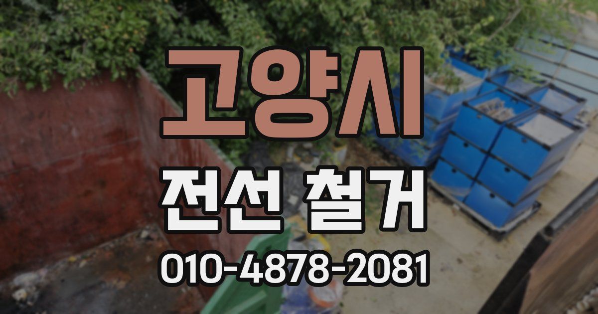 고양시 전선 철거