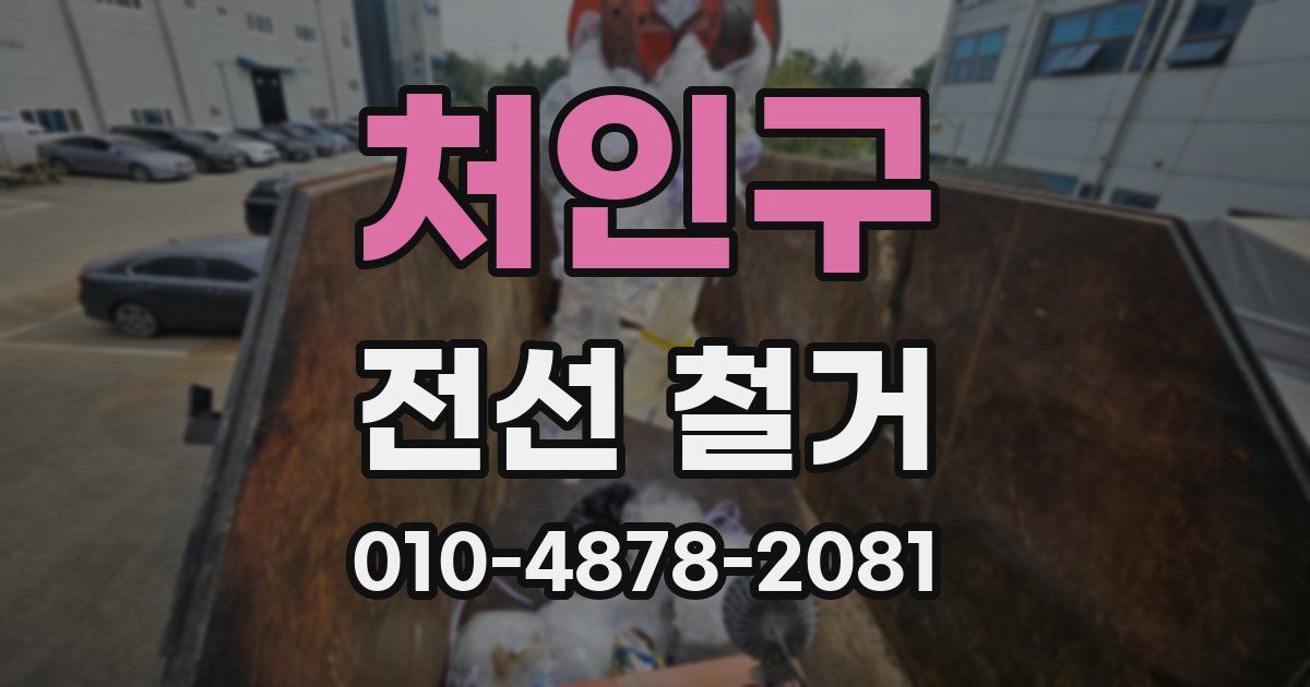 처인구 전선 철거