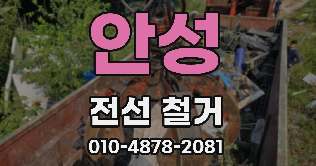 안성 전선 철거