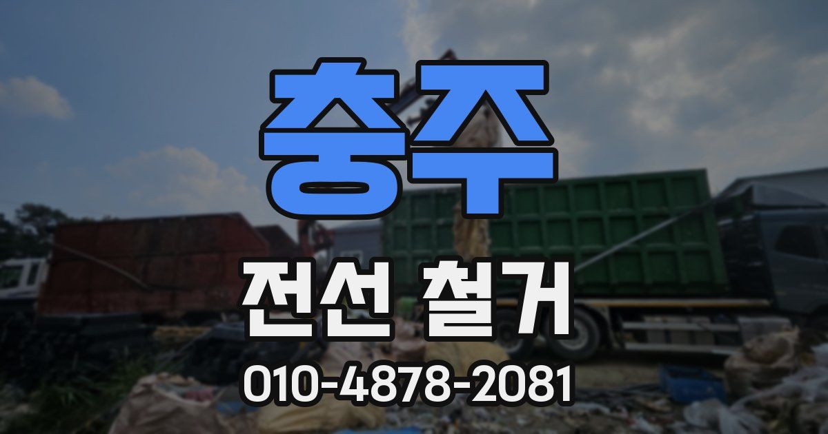 충주 전선 철거