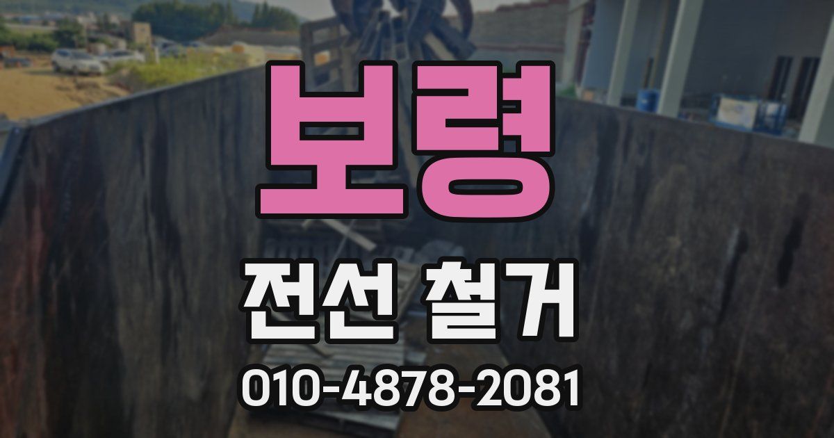 보령 전선 철거
