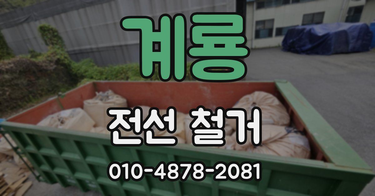 계룡 전선 철거
