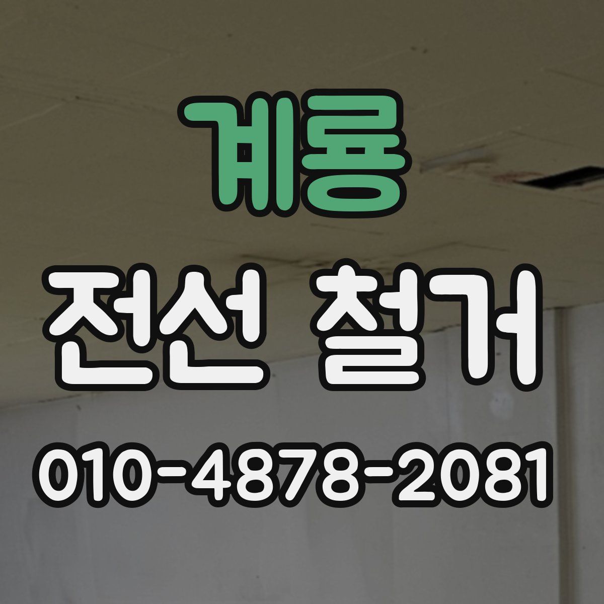 계룡 전선 철거