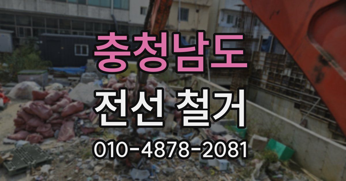 충청남도 전선 철거
