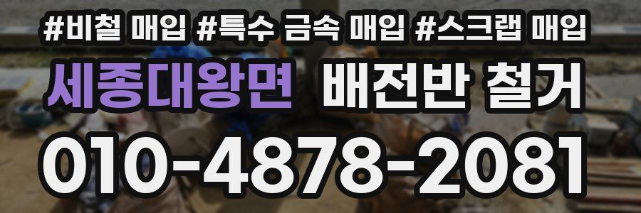 세종대왕면 배전반 철거