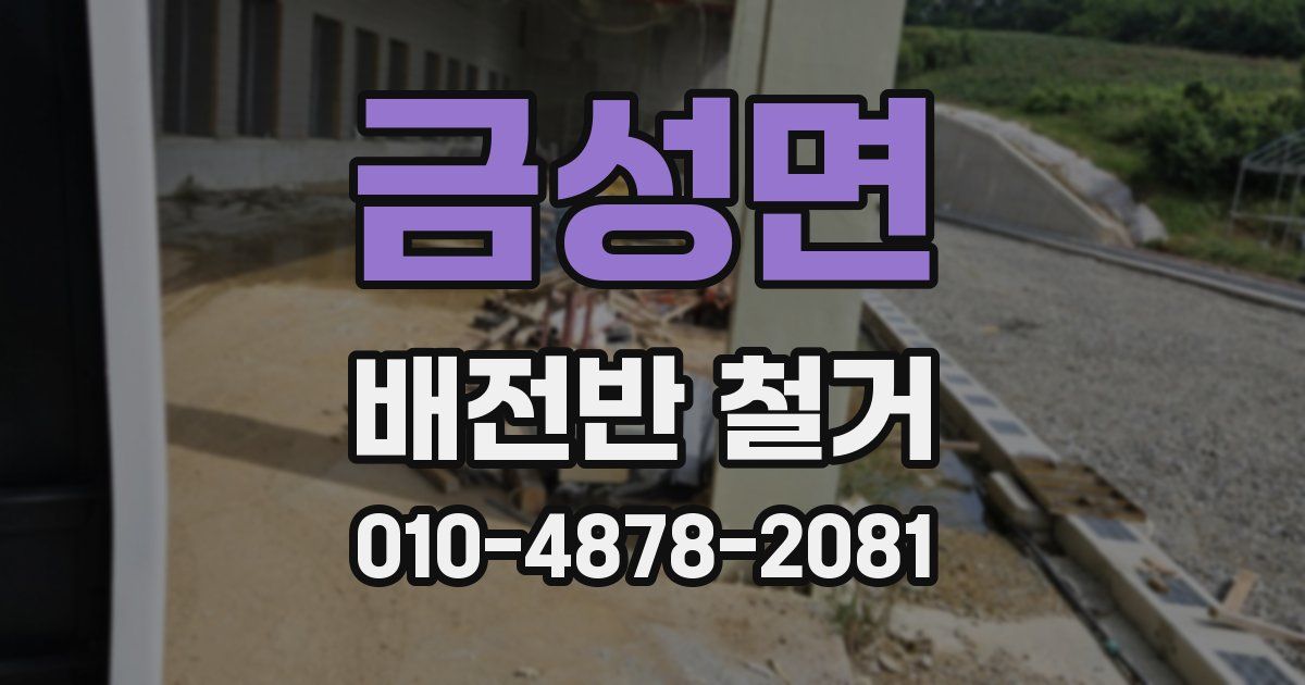 금성면 배전반 철거