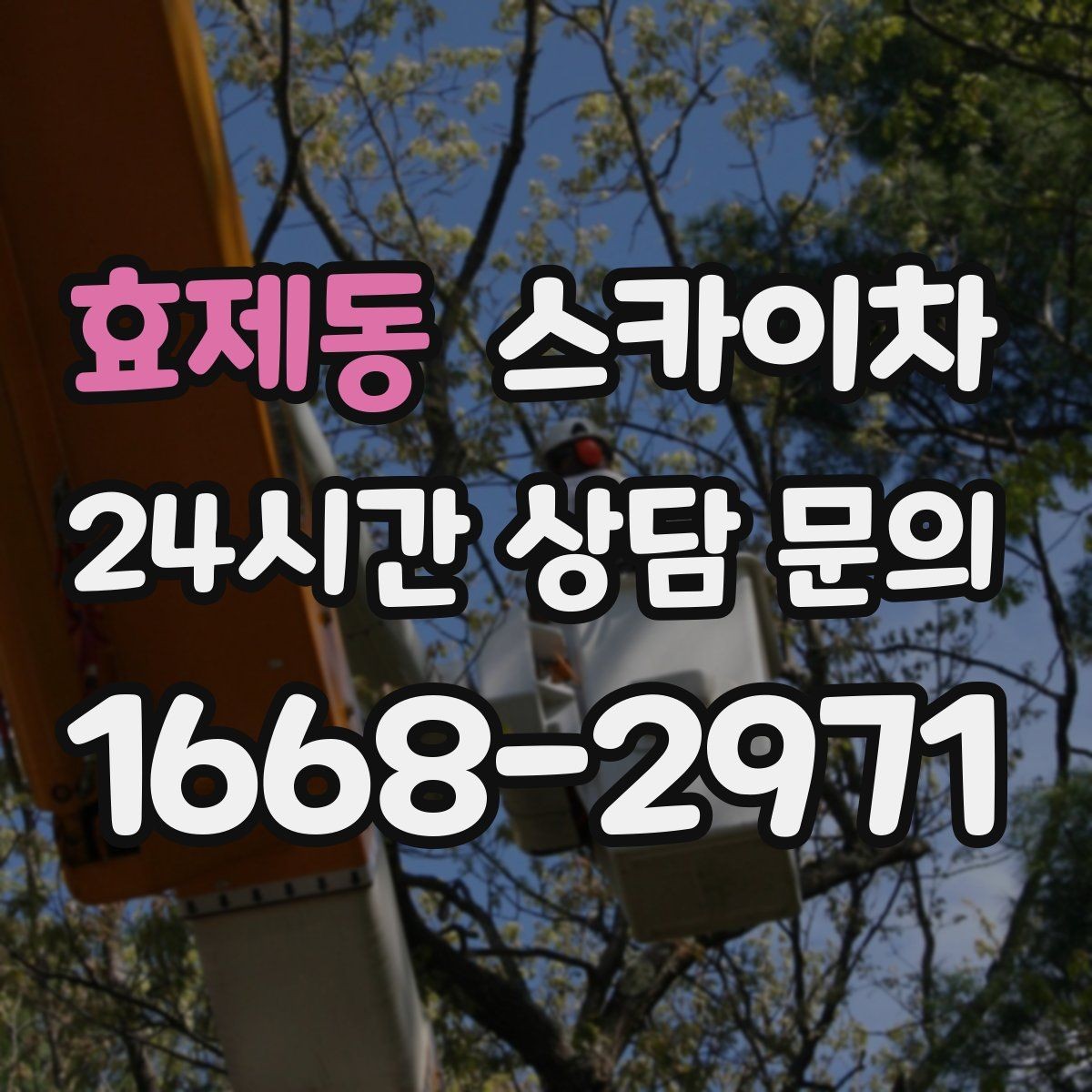 효제동 스카이차 주변 차량 이동 협조가 필요한 상황