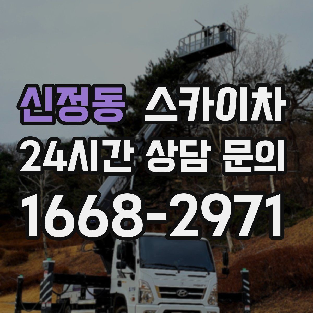 신정동 스카이차 준공 후 하자 점검을 고소에서 진행