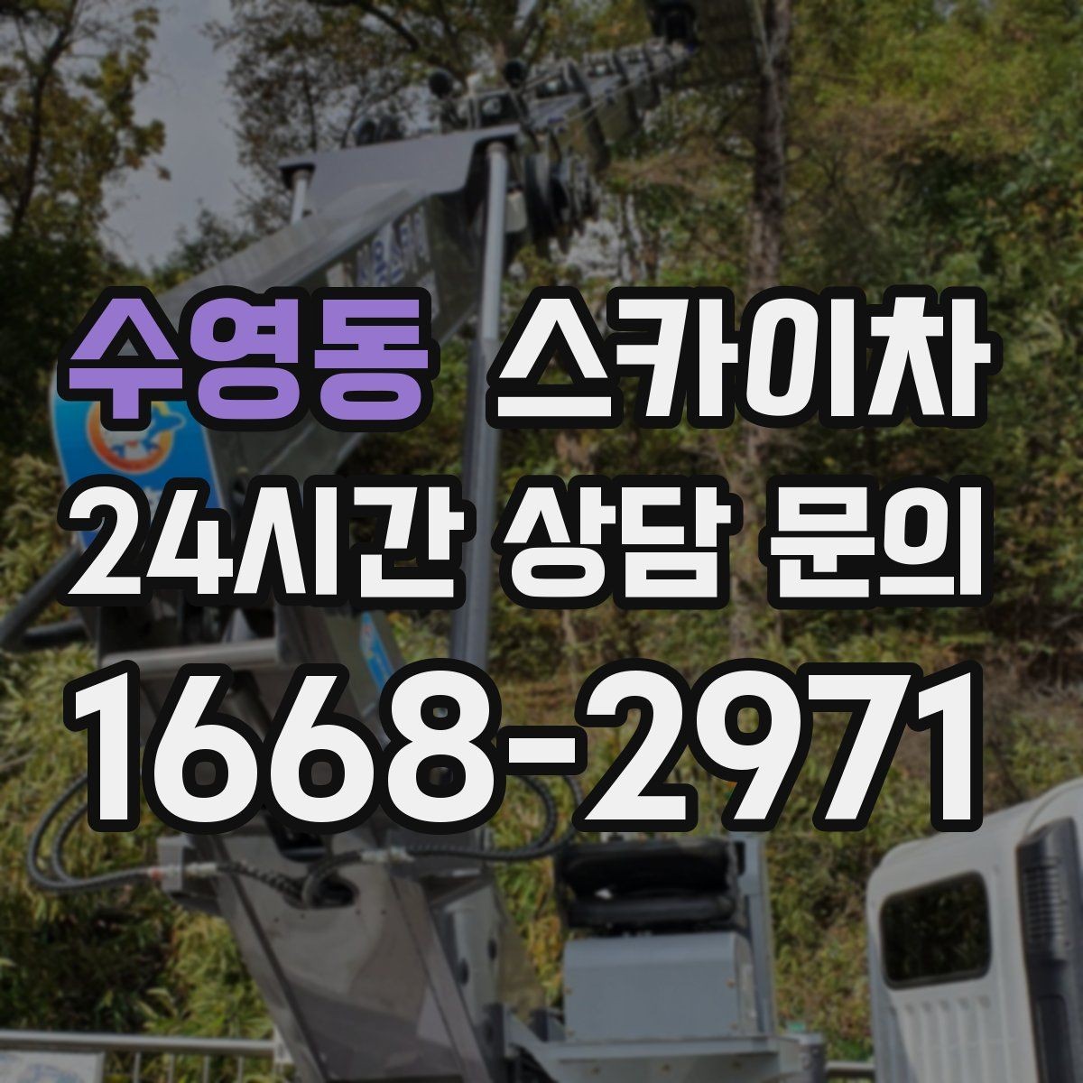 수영동 스카이차 외벽 조류 배설물 청소 작업 진행