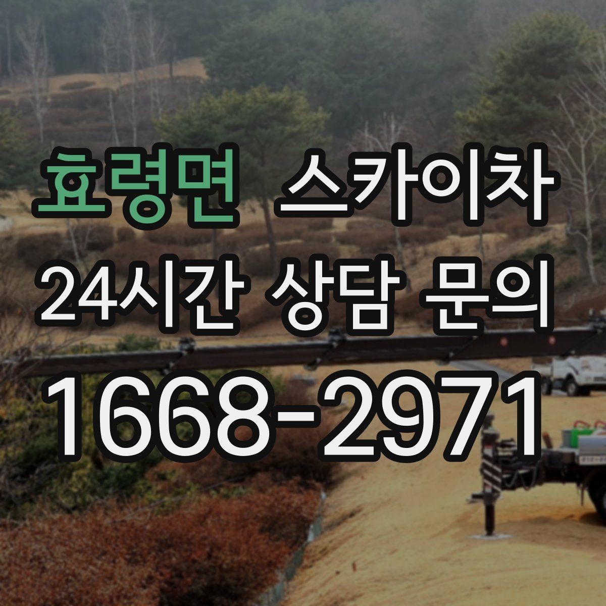 효령면 스카이차 병원 간판 점검과 교체 작업 진행