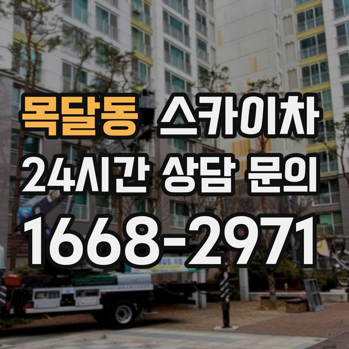 목달동 스카이차 크리스마스 조명 설치를 안전하게