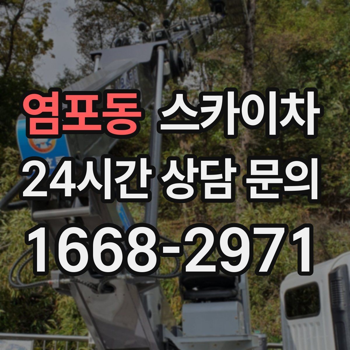 염포동 스카이차 현장 사진만으로도 작업 가능 여부 확인