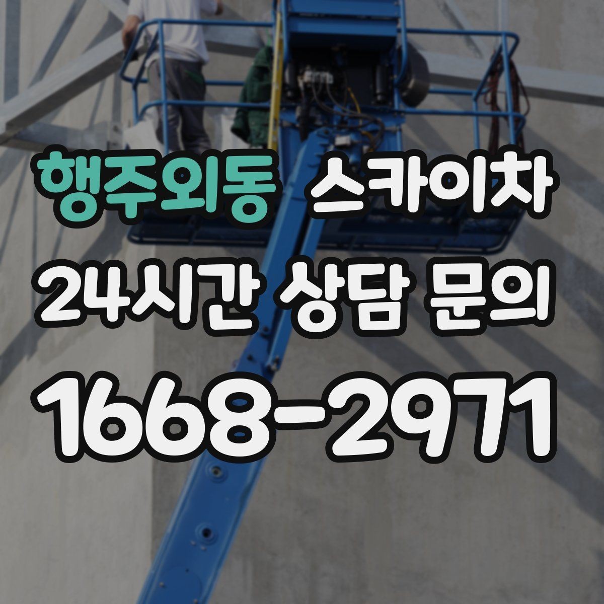 행주외동 스카이차 가로수 가지치기 작업 안전하게