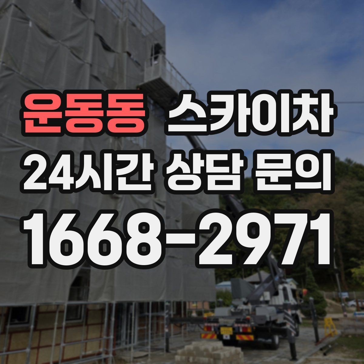 운동동 스카이차 외벽 조류 배설물 청소 작업 진행