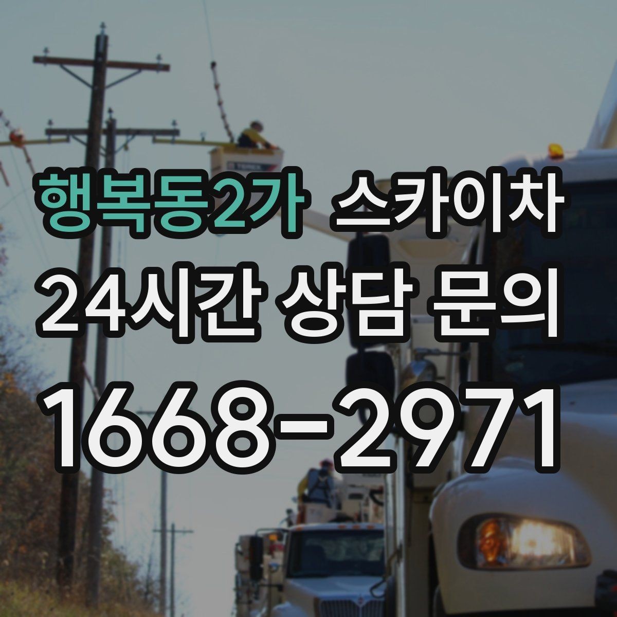 행복동2가 스카이차 전선 정리 후 방수 마감까지 한 번에