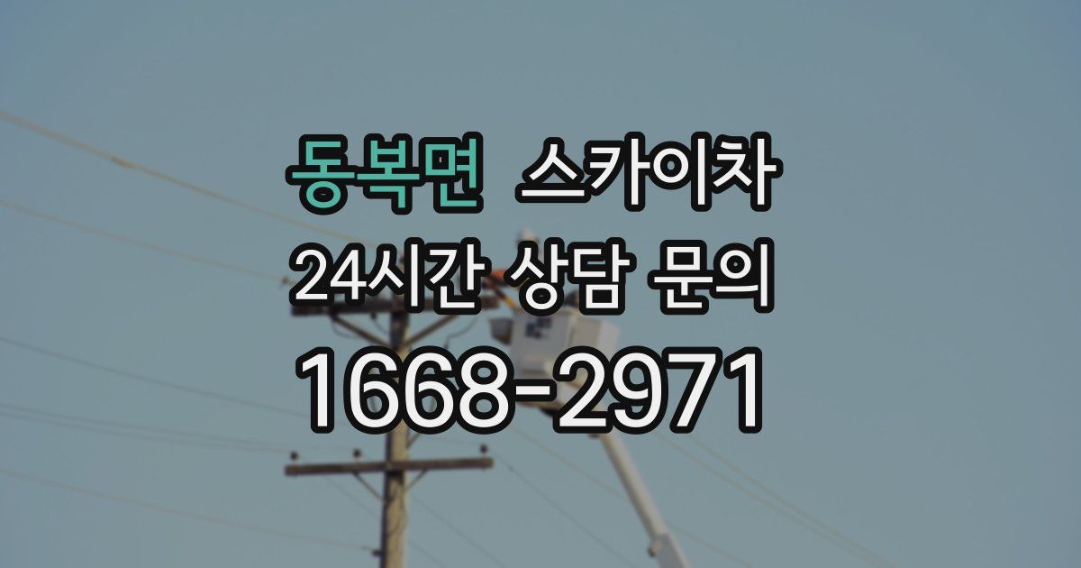 동복면 스카이차