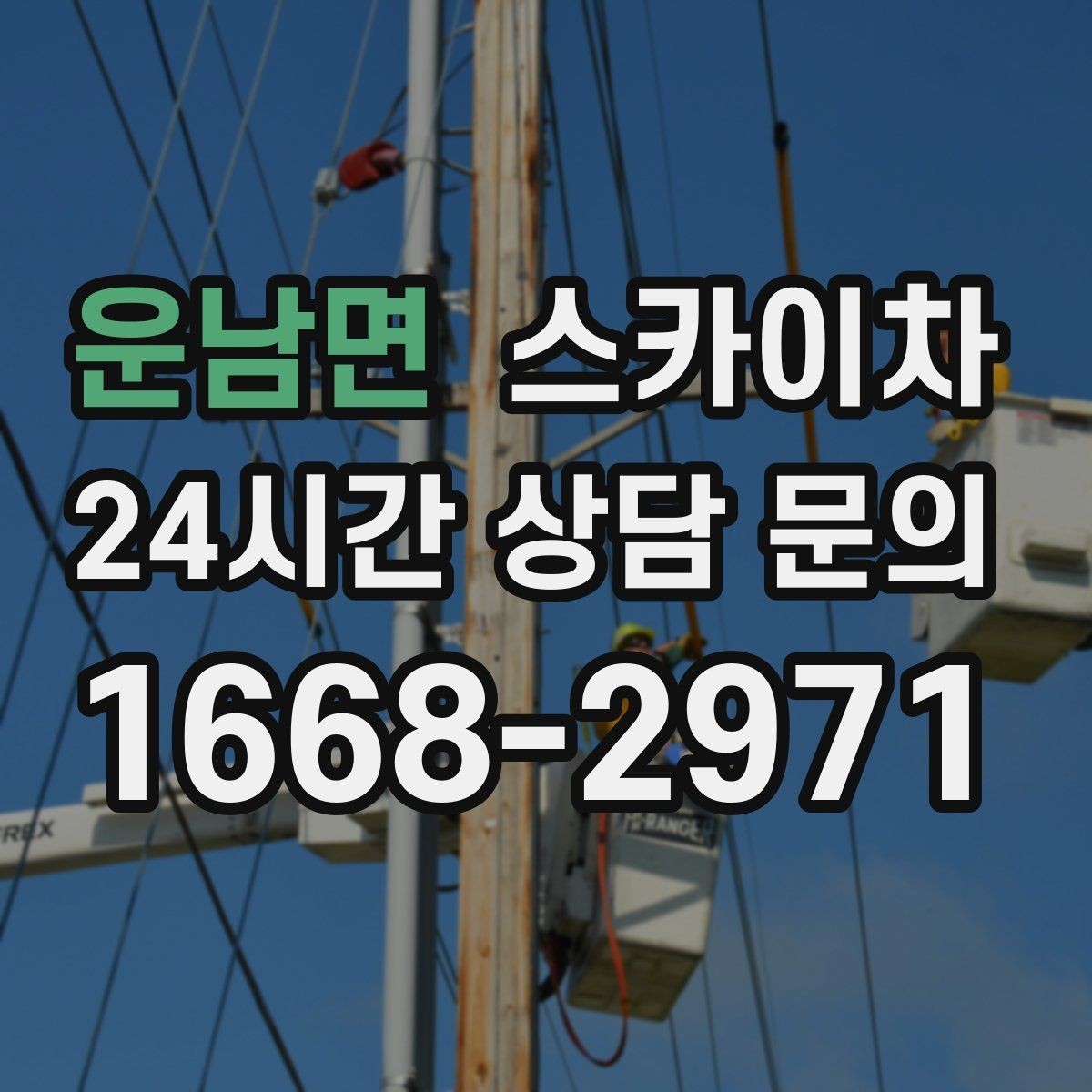 운남면 스카이차 매장 외부 스피커 라인 정리 작업